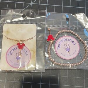 Triton’s Treasures Disney Jewelry Mickey Key Necklace and Bracelet